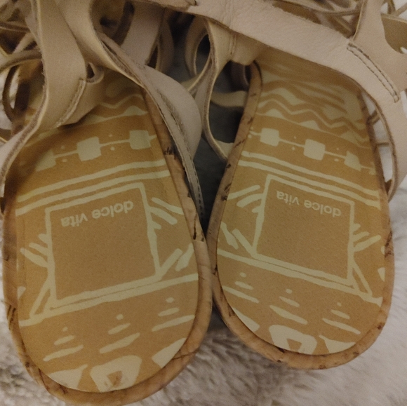 Dolce Vita Sandy Suede Criss Cross Strappy Wedge Sandals Size 9 - Picture 4 of 7